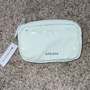 athleta “all about shine puff belt bag”